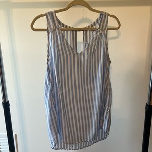 Blue and White Striped Shirt